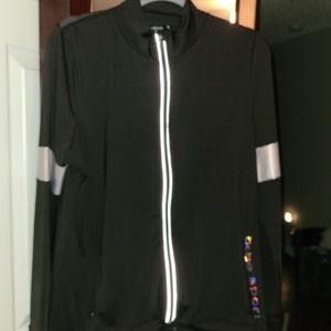 Bebe track jacket reflector size large